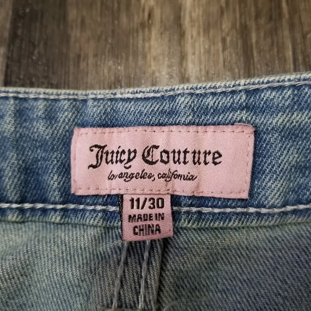 Juicy Couture Jeans 11/30‎ Stretch Y2K Bedazzled Juicy Wide Leg NEW